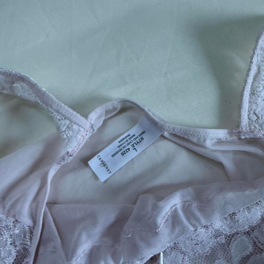Y2K ivory lace camisole Cabernet size large - Picture 3 of 3
